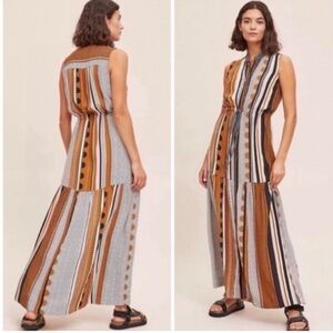 NWT Anthropologie Maeve “Alondra” sleeveless maxi dress tie waist